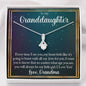 To My Grand Daughter - Always Be My Little Girl (Love, Grandma) | Beautiful 14K White Gold Family Forever Pendant