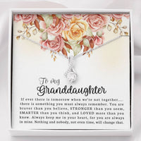 To My Grand Daughter - Something You Must Always Remember | Beautiful 14K White Gold Family Forever Pendant