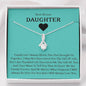 Best Bonus Daughter - Fate Has Brought Us Together | Beautiful 14K White Gold Family Forever Pendant