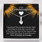 To My Grand Daughter - If You Need A Hug (Love, Grandma & Grandpa) | Beautiful 14K White Gold Family Forever Pendant