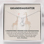 To My Grand Daughter - A Grandmother's Treasure (Love, Grandma) | Beautiful 14K White Gold Family Forever Pendant