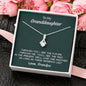 To My Grand Daughter - As Long As These Moments Last (Love Grandpa) |  Beautiful 14K White Gold Family Forever Pendant