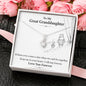 To My Great Grand Daughter - If We Can't Be Together |  Beautiful 14K White Gold Family Forever Pendant