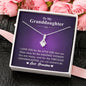 To My Grand Daughter - The Little Girl That You Once Were (Love, Grandma) |  Beautiful 14K White Gold Family Forever Pendant