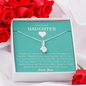 Best Bonus Daughter - Fate Has Brought Us Together | Stunning 14K White Gold Family Forever Pendant