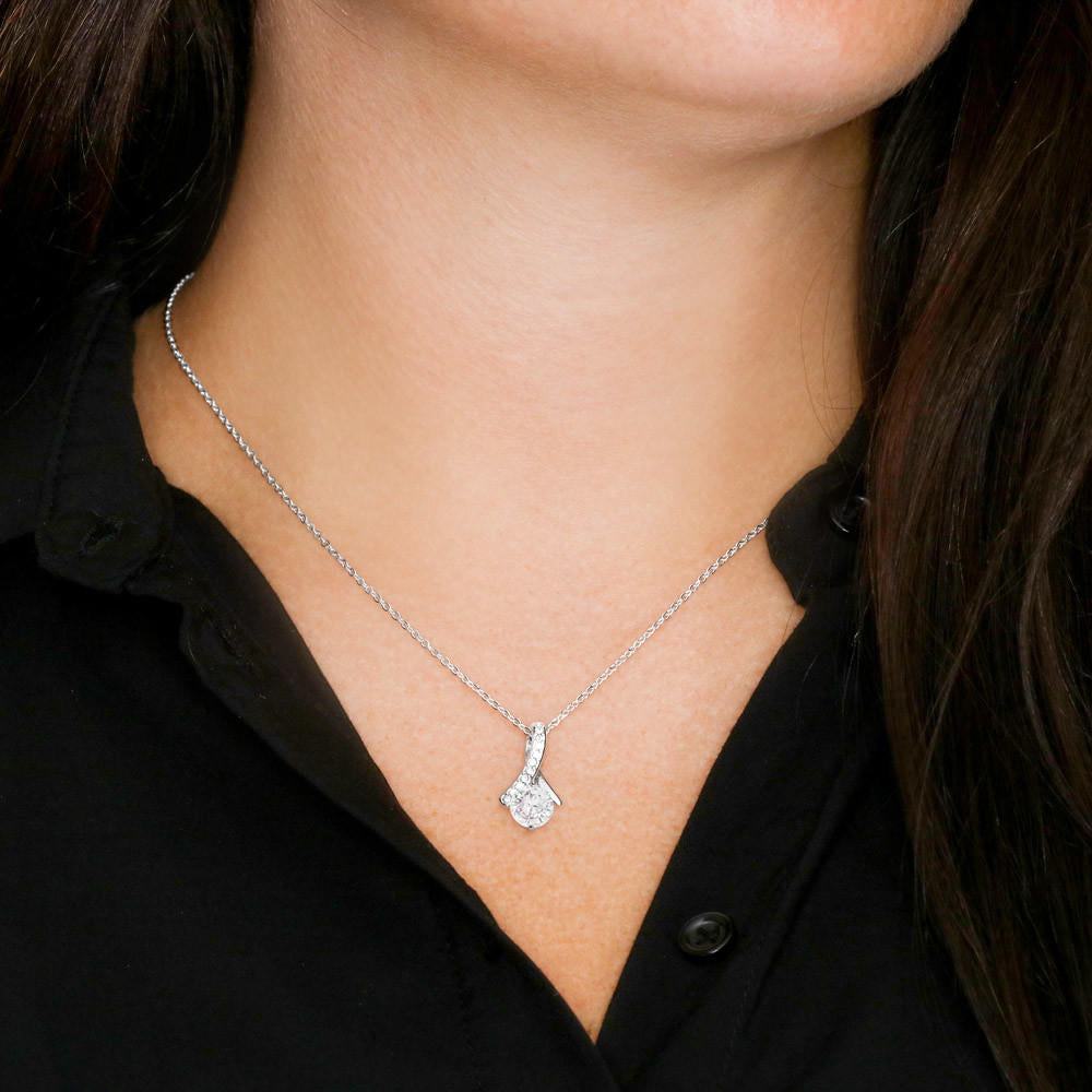 Aunt & Niece Bond - Beautiful Journey of Life | Stunning 14k White Gold Family Forever Pendant