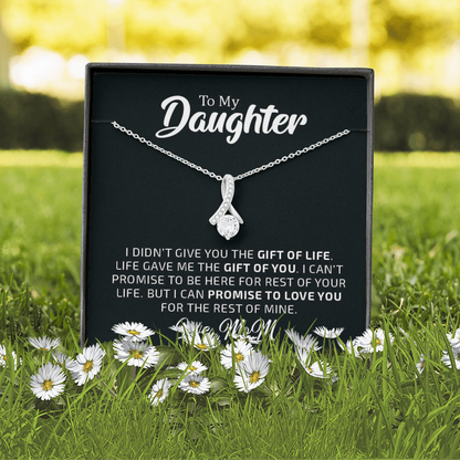 To My Daughter - The Gift Of You (Love, Mom) | Beautiful14K White Gold Family Forever Pendant