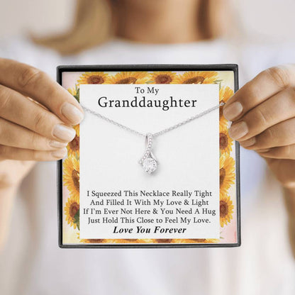 To My Grand Daughter - If I'm Ever Not Here | Beautiful 14k White Gold Family Forever Pendant