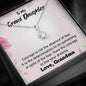 To My Grand Daughter - Live Your Dreams (Love, Grandma) | Beautiful 14k White Gold Family Forever Pendant