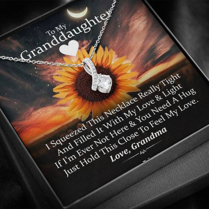 To My Grand Daughter - If I'm Ever Not Here (Love, Grandma) | Beautiful Artisan Crafted 14k White Gold Family Forever Pendant