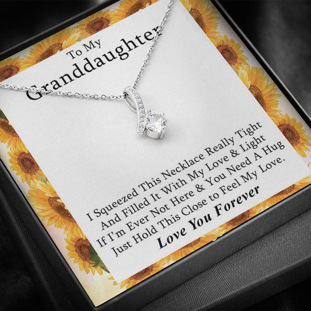 To My Grand Daughter - If I'm Ever Not Here | Beautiful 14k White Gold Family Forever Pendant