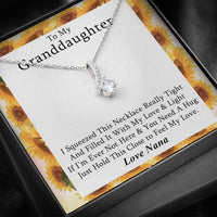 To My Grand Daughter - If I'm Ever Not Here (Love, Nana) | Beautiful 14k White Gold Family Forever Pendant