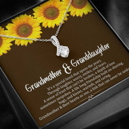 Grand Mother & Grand Daughter - Hearts As One | Beautiful 14K White Gold Family Forever Pendant