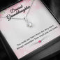 Dearest Grand Daughter - You Stole Our Heart | Beautiful 14k White Gold Family Forever Pendant