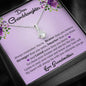 Dear Grand Daughter - Go Chase Your Dreams | Stunning 14K White Gold Family Forever Pendant