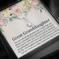 Great Grand Daughter - One Of My Greatest Joys |  Beautiful 14K White Gold Family Forever Pendant