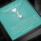 To My Grand Daughter - If I'm Ever Not Here (Love, Grandma) | Beautiful 14K White Gold Family Forever Pendant Necklace & Message Card