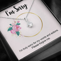 I'm Sorry - Please Forgive Me -|  Beautiful 14k White Gold Family Forever Pendant