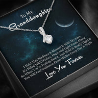 To My Grand Daughter - When You are Feeling Down | Stunning 14K White Gold Family Forever Pendant