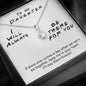To My Grand Daughter - When We Can't Be Together | Beautiful Artisan Crafted 14K White Gold Family Forever Pendant