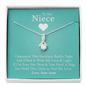 To My Niece - If I'm Ever Not Here (Love, Your Aunt) | Beautiful 14K White Gold Family Forever Pendant