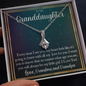 To My Grand Daughter - Always Be My Little Girl (Love Grandma & Grandpa) | Beautiful 14K White Gold Family Forever Pendant