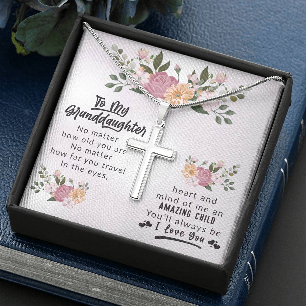 To My Grand Daughter - Amazing Child In My Eyes | Artisan Crafted 14K White Gold