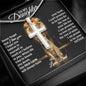 christian cross necklace and message card daughter