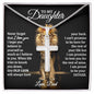 cross necklace for daughter lion always have your back