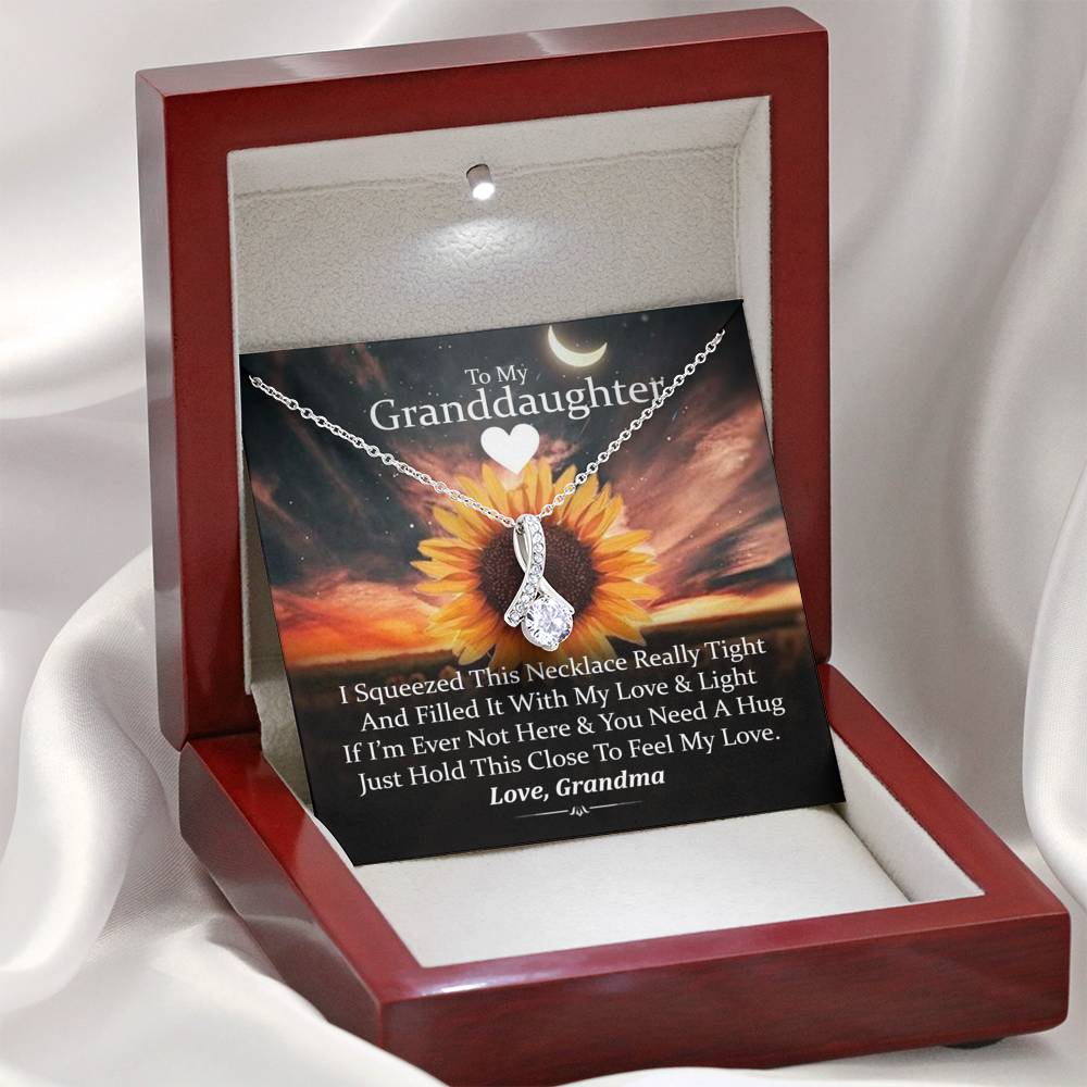 To My Grand Daughter - If I'm Ever Not Here (Love, Grandma) | Beautiful Artisan Crafted 14k White Gold Family Forever Pendant