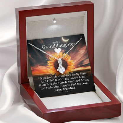 To My Grand Daughter - If I'm Ever Not Here (Love, Grandma) | Beautiful Artisan Crafted 14k White Gold Family Forever Pendant