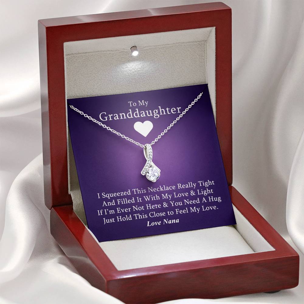 To My Grand Daughter - If I'm Ever Not Here (Love, Nana) | Beautiful 14k White Gold Family Forever Pendant