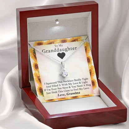 To My Grand Daughter - If I'm Ever Not Here (Love, Grandma) | Beautiful 14k White Gold Family Forever Pendant