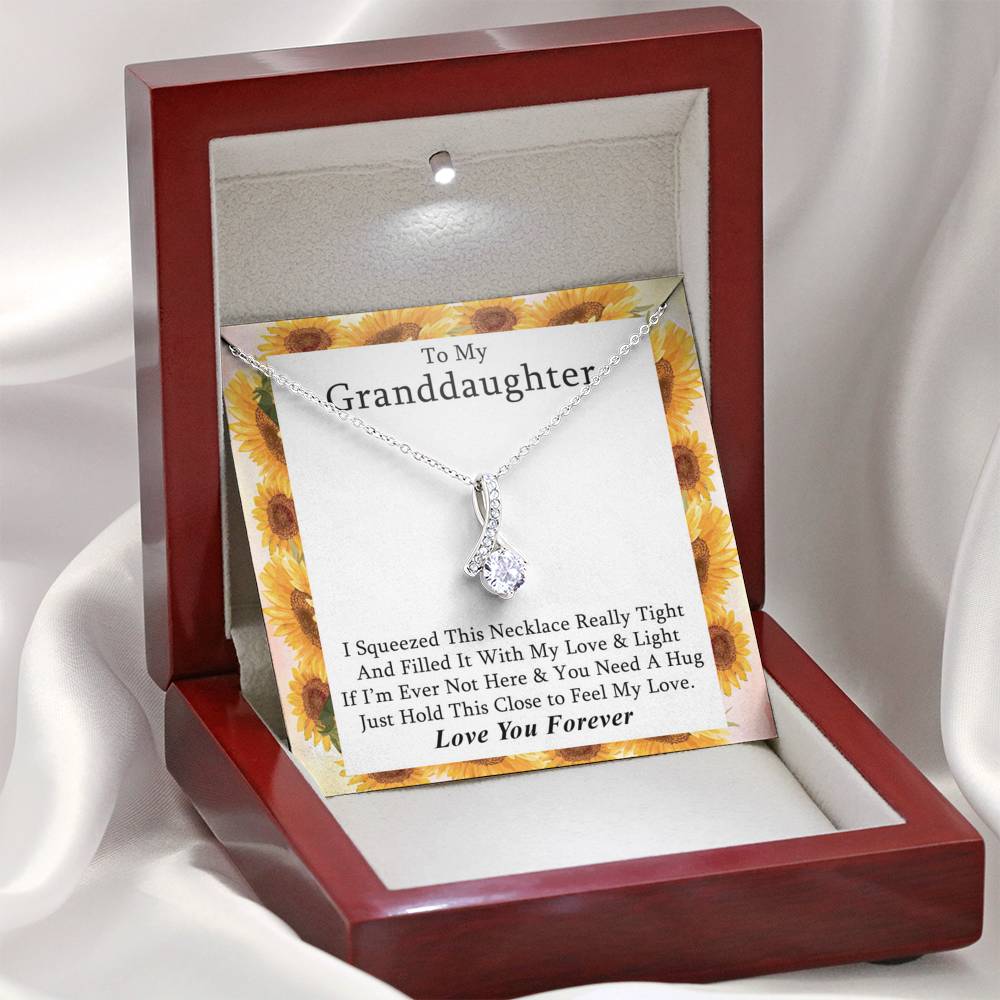 To My Grand Daughter - If I'm Ever Not Here | Beautiful 14k White Gold Family Forever Pendant