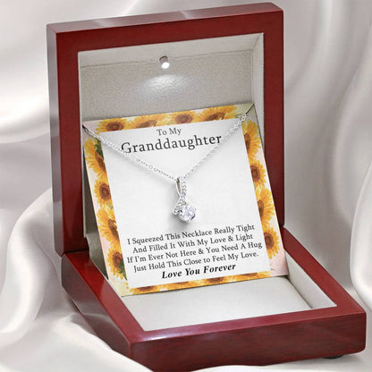 To My Grand Daughter - If I'm Ever Not Here | Beautiful 14k White Gold Family Forever Pendant