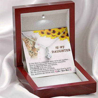 To My Daughter - When We're Not Together (Love, Your Mom) | Beautiful Artisan Crafted 14K White Gold Family Forever Pendant