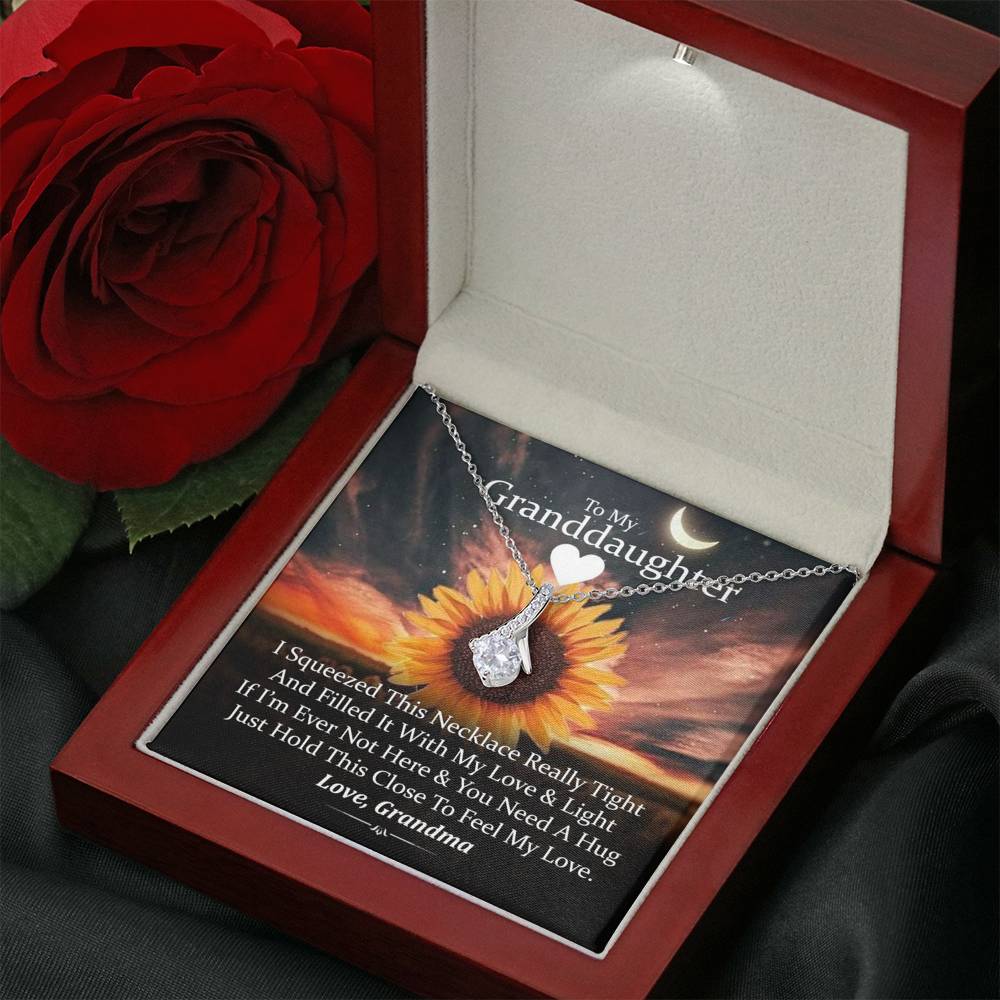 To My Grand Daughter - If I'm Ever Not Here (Love, Grandma) | Beautiful Artisan Crafted 14k White Gold Family Forever Pendant