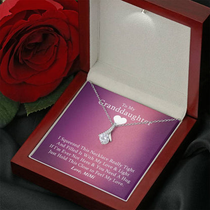 To My Grand Daughter - If I'm Ever Not Here (Love, Mimi) | Beautiful 14K White Gold Family Forever Pendant