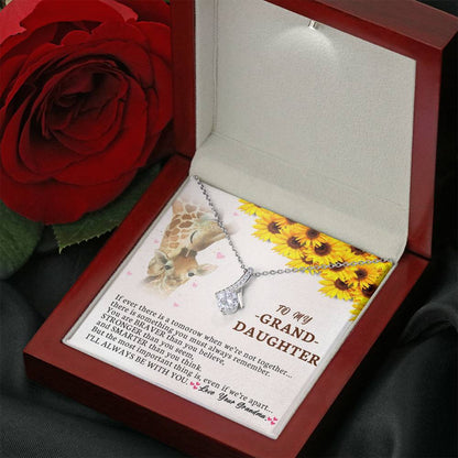 To My Grand Daughter - When We Are Not Together (Love, Your Grandma)| Stunning 14K White Gold Family Forever Pendant