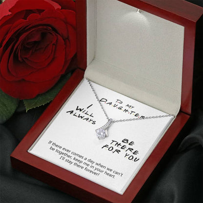 To My Daughter - When We Can't Be Together | Beautiful 14K White Gold Family Forever Pendant
