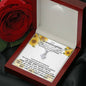 To My Grand Daughter - The Gift Of You (With Love and Kisses, Grandma)| Beautiful 14k White Gold Family Forever Pendant