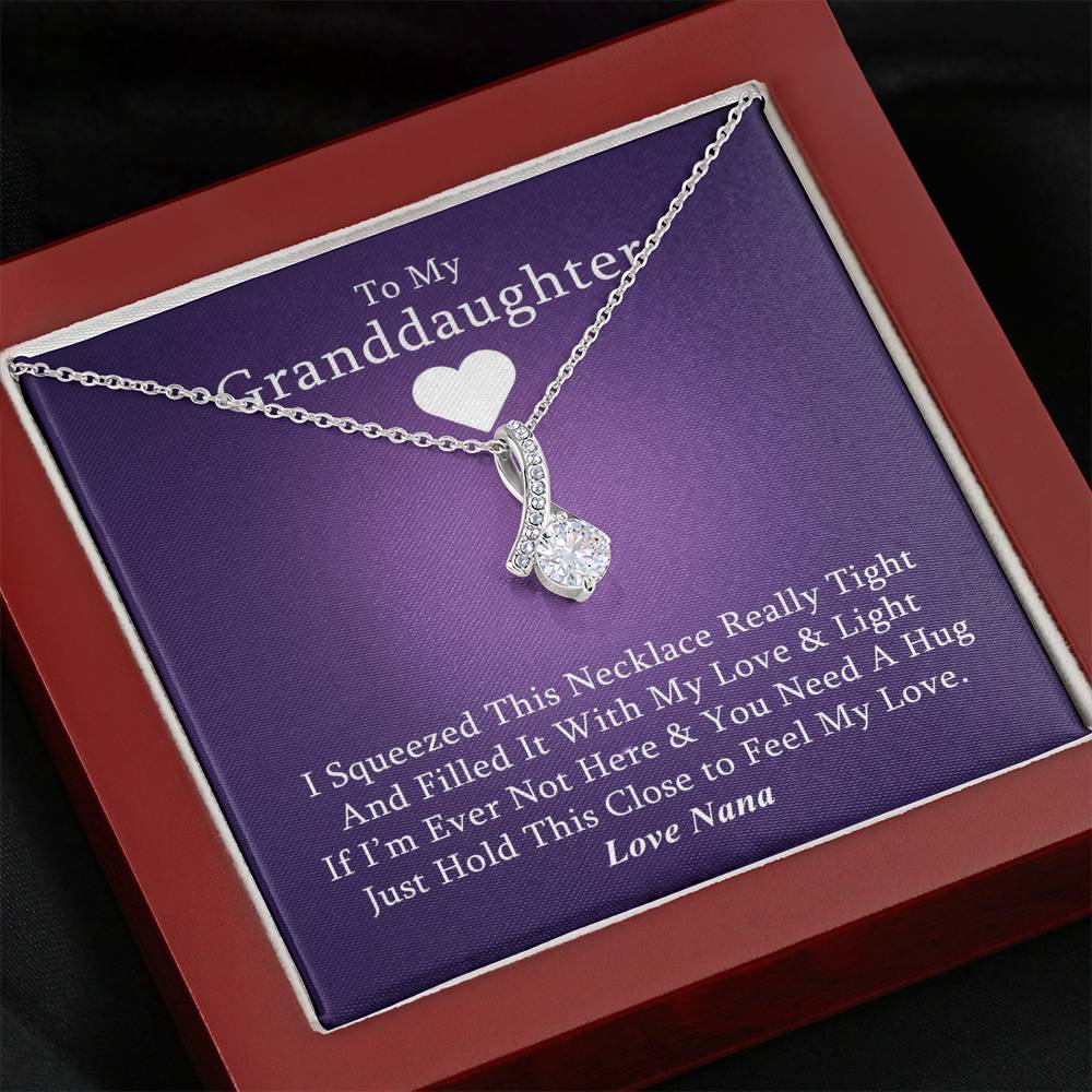 To My Grand Daughter - If I'm Ever Not Here (Love, Nana) | Beautiful 14k White Gold Family Forever Pendant
