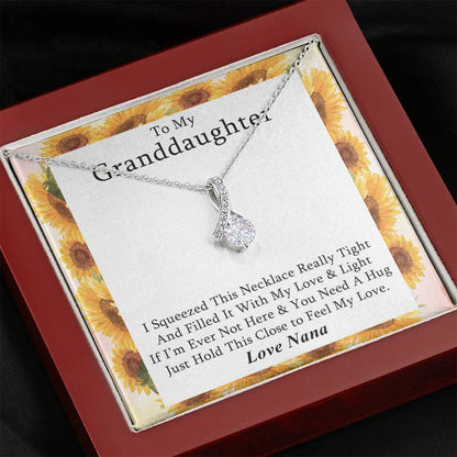 To My Grand Daughter - If I'm Ever Not Here (Love, Nana) | Beautiful 14k White Gold Family Forever Pendant