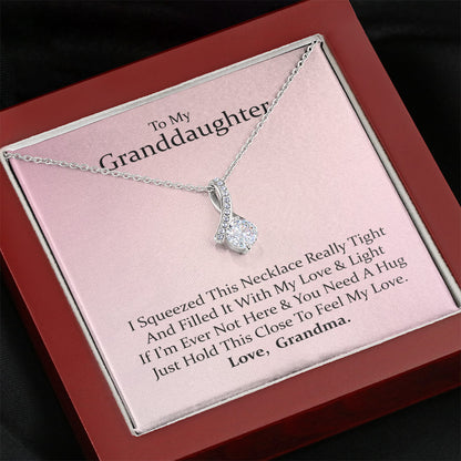 To My  Grand Daughter - If I'm Ever Not Here (Love, Grandma) | Beautiful 14k White Gold Family Forever Pendant