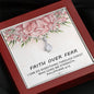 Faith Over Fear - I Can Do Everything Through Christ | Beautiful 14k White Gold Family Forever Pendant