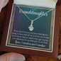 To My Grand Daughter - Always Be My Little Girl (Love Grandma & Grandpa) | Beautiful 14K White Gold Family Forever Pendant