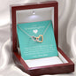 To My Grand Daughter - If I'm Ever Not Here (Love, Mom-Mom) | Beautiful 14k Gold Forever Family Locked Hearts