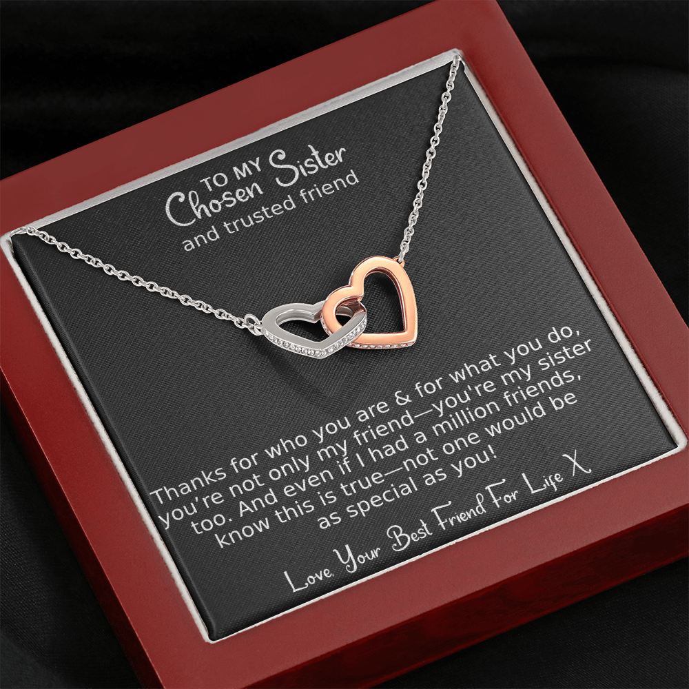 No Friend As Special As You - Best Friend Necklace | Interlocking Hearts Unbreakable Bond Necklace and Gift Box