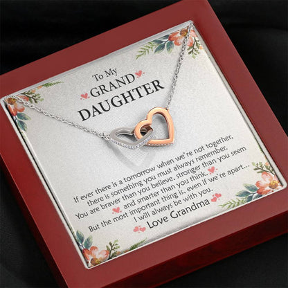 To My Grand Daughter - Something You Must Always Remember | Beautiful 14k Gold Forever Family Locked Hearts