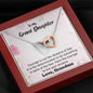 To My Grand Daughter - Have Courage To Live Your Dreams (Love, Grandma) | Beautiful 14k Gold Forever Family Locked Hearts